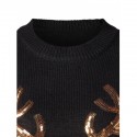 Elk Sequins Embellished Sweater